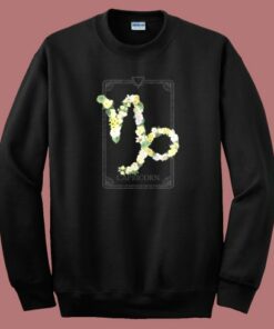 Floral Zodiac Sign Capricorn 80s Sweatshirt