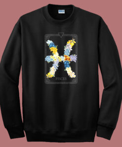 Floral Zodiac Sign Pisces 80s Sweatshirt