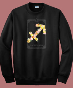 Floral Zodiac Sign Sagittarius 80s Sweatshirt