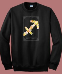 Floral Zodiac Sign Sagittarius 80s Sweatshirt