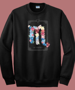 Floral Zodiac Sign Scorpio 80s Sweatshirt