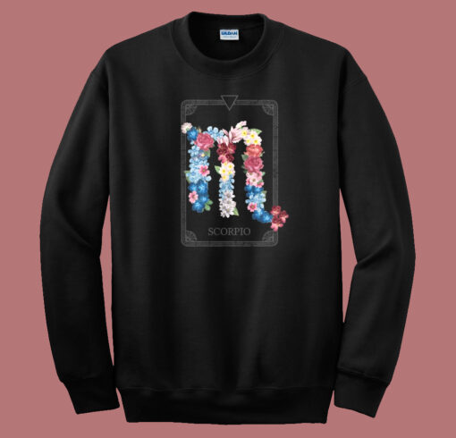 Floral Zodiac Sign Scorpio 80s Sweatshirt