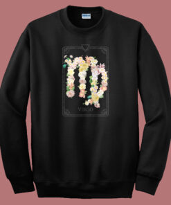 Floral Zodiac Sign Virgo 80s Sweatshirt