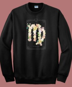 Floral Zodiac Sign Virgo 80s Sweatshirt
