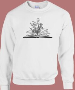 Flower Books Read 80s Sweatshirt