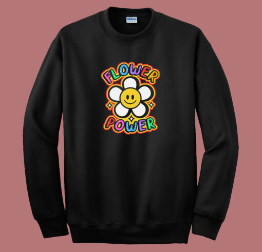 Flower Hippie Power 80s Sweatshirt