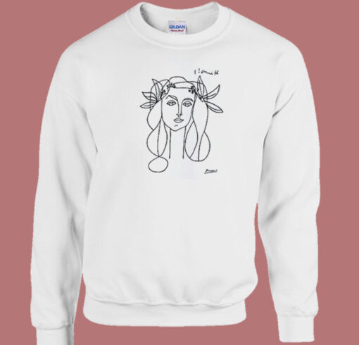 Francoise Gilot Sketch 80s Sweatshirt