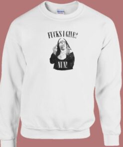 Fuck I Give Nun 80s Sweatshirt On Sale 2