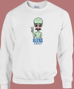 Funny Aliens Exist 80s Sweatshirt 2
