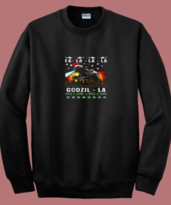 Funny Falalala Godzilla Christmas 80s Sweatshirt