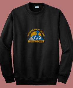 Funny Food Hiking I Hike To Burn Off The Brownies 80s Sweatshirt