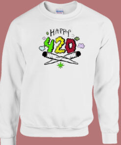 Funny Happy 420 80s Sweatshirt