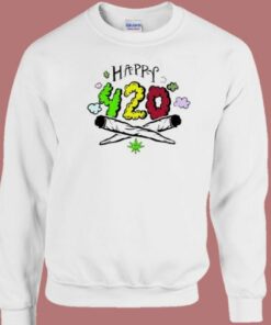 Funny Happy 420 80s Sweatshirt