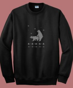 Funny Humping Polar Bears Ugly Christmas 80s Sweatshirt