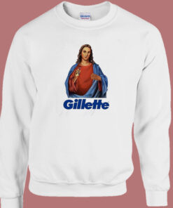 Funny Jesus Gillette Sweatshirt Funny Jesus Gillette Sweatshirt
