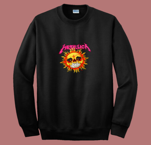 Funny Metallica Sun Skull 80s Sweatshirt