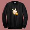 Funny Pokemon Pikachu Skeleton 80s Sweatshirt