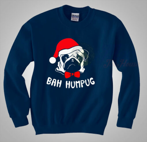 Funny Pug Bah Humpug Christmas Sweater