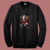 Funny Santa Samurai Christmas 80s Sweatshirt