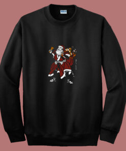 Funny Santa Samurai Christmas 80s Sweatshirt Funny Santa Samurai Christmas 80s Sweatshirt