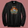 Funny Turkey Disguise Cat 80s Sweatshirt