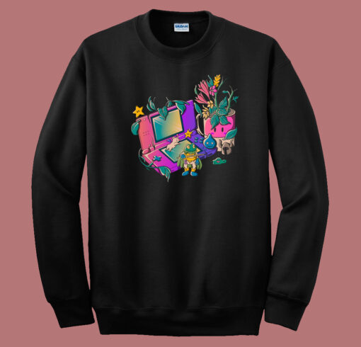 Gaming Adventure Graphic 80s Sweatshirt