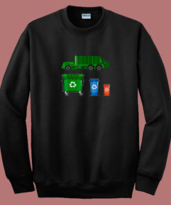 Garbage Truck With Dumpster 80s Sweatshirt