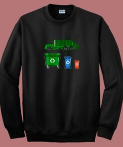 Garbage Truck With Dumpster 80s Sweatshirt