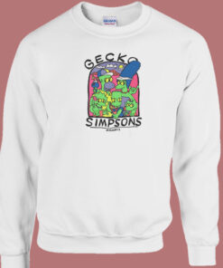 Gecko The Simpsons Hawaii 80s Sweatshirt Gecko The Simpsons Hawaii 80s Sweatshirt