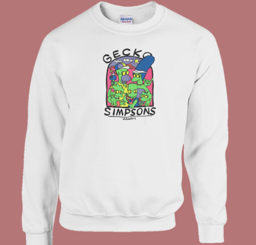 Gecko The Simpsons Hawaii 80s Sweatshirt