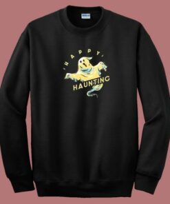 Ghost Happy Haunting 80s Sweatshirt