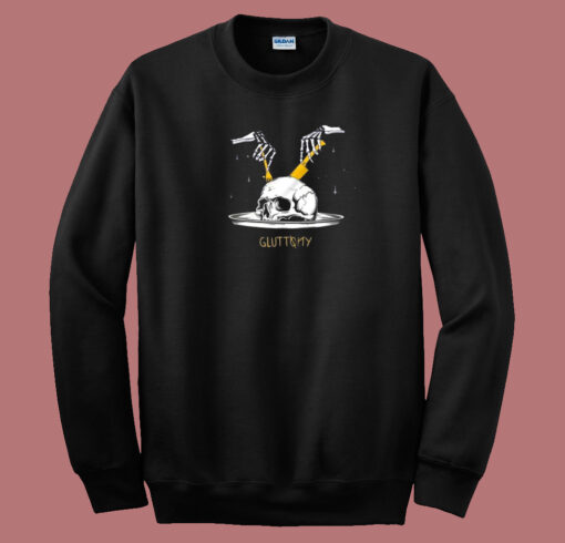 Gluttony Skull 80s Sweatshirt