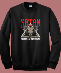 Goat Satan Respects Pronouns Sweatshirt