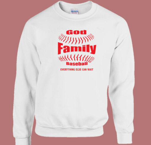 God Family Baseball Sweatshirt