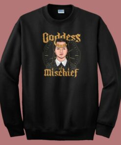 Goddess Of Mischief Graphic 80s Sweatshirt