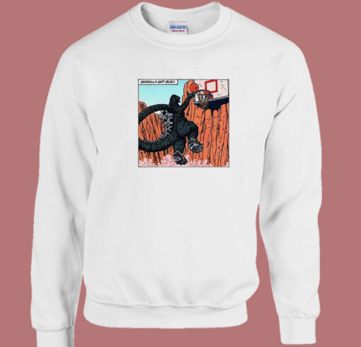 Godzilla Playing Basketball Sweatshirt