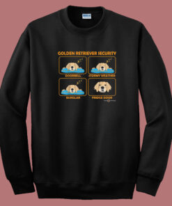 Golden Retriever Security Funny 80s Sweatshirt