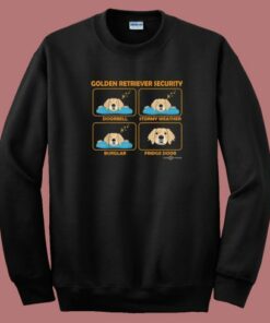 Golden Retriever Security Funny 80s Sweatshirt