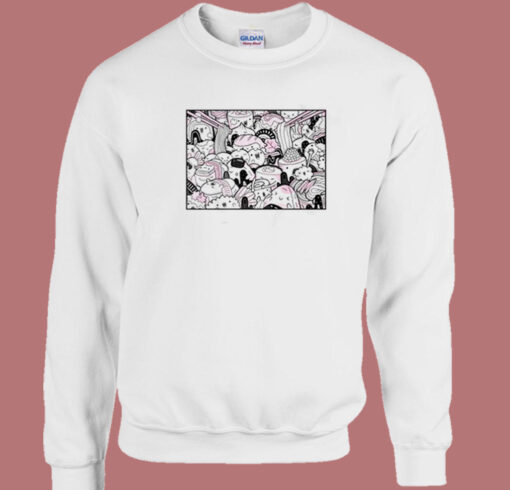 Gudetama Doodle Art 80s Sweatshirt