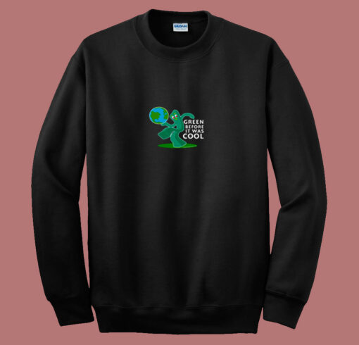 Gumby Green Before It Was Cool Earth Planet 80s Sweatshirt