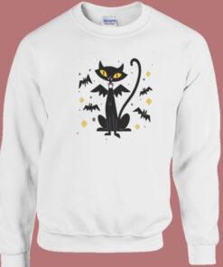 Halloween Vampire Cat Sweatshirt 1