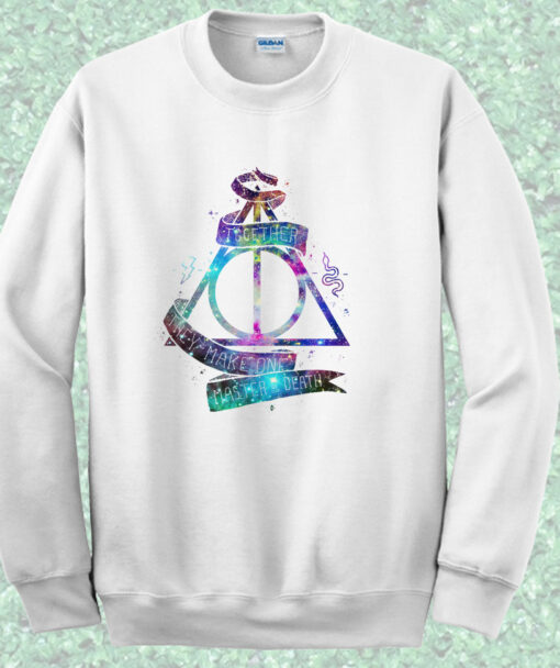 Harry Potter Deathly Hallow Symbol Quote Crewneck Sweatshirt