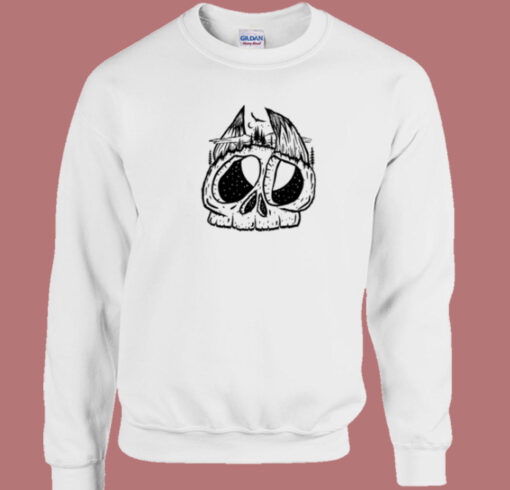 Horns Skull Psycho 80s Sweatshirt