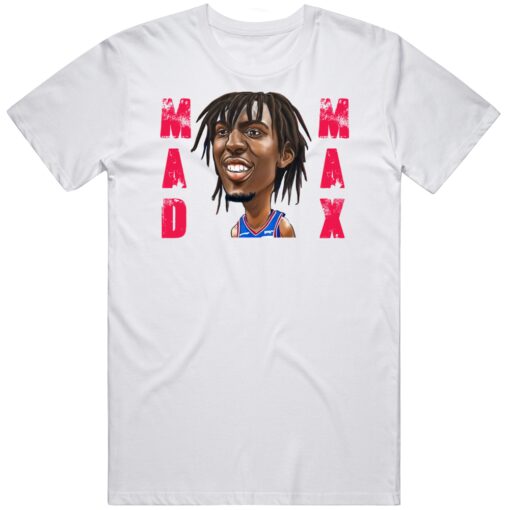 Tyrese Maxey Mad Max Caricature Philadelphia Basketball Fan T Shirt