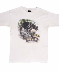 VINTAGE 3D EMBLEM DOWN TO EARTH PANTHER TEE SHIRT 1990 MEDIUM MADE IN USA 2