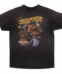 VINTAGE 3D EMBLEM HARLEY DAVIDSON PITBULL TEE SHIRT 1991 MEDIUM MADE IN USA VINTAGE 3D EMBLEM HARLEY DAVIDSON PITBULL TEE SHIRT 1991 MEDIUM MADE IN USA