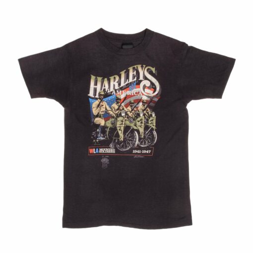 VINTAGE 3D EMBLEM HARLEY DAVIDSON TEE SHIRT 1985 SIZE SMALL MADE IN USA