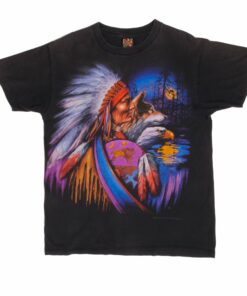 VINTAGE 3D EMBLEM INDIAN CHIEF TEE SHIRT 1993 SIZE LARGE MADE IN USA VINTAGE 3D EMBLEM INDIAN CHIEF TEE SHIRT 1993 SIZE LARGE MADE IN USA