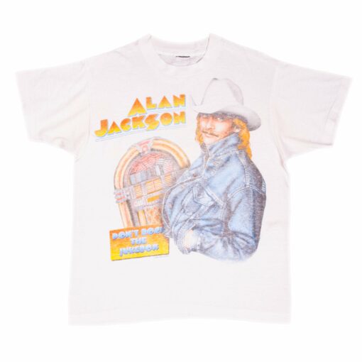 VINTAGE ALAN JACKSON DON’T ROCK THE JUKEBOX TEE SHIRT 1993 MEDIUM MADE IN USA