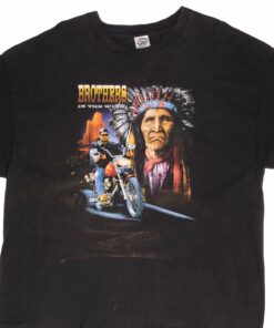 VINTAGE AMERICAN INDIAN BIKER TEE SHIRT 1990S VINTAGE AMERICAN INDIAN BIKER TEE SHIRT 1990S